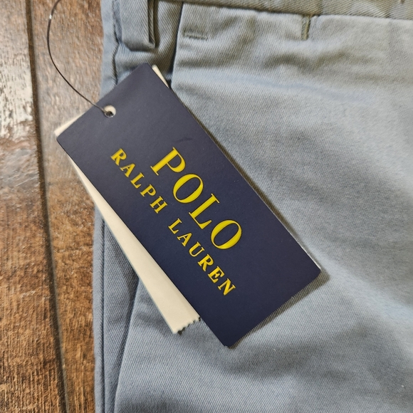 Polo Ralph Lauren Slim Stretch Shorts Mens Size 38 Anchor Blue Chino Preppy Golf - Picture 3 of 9